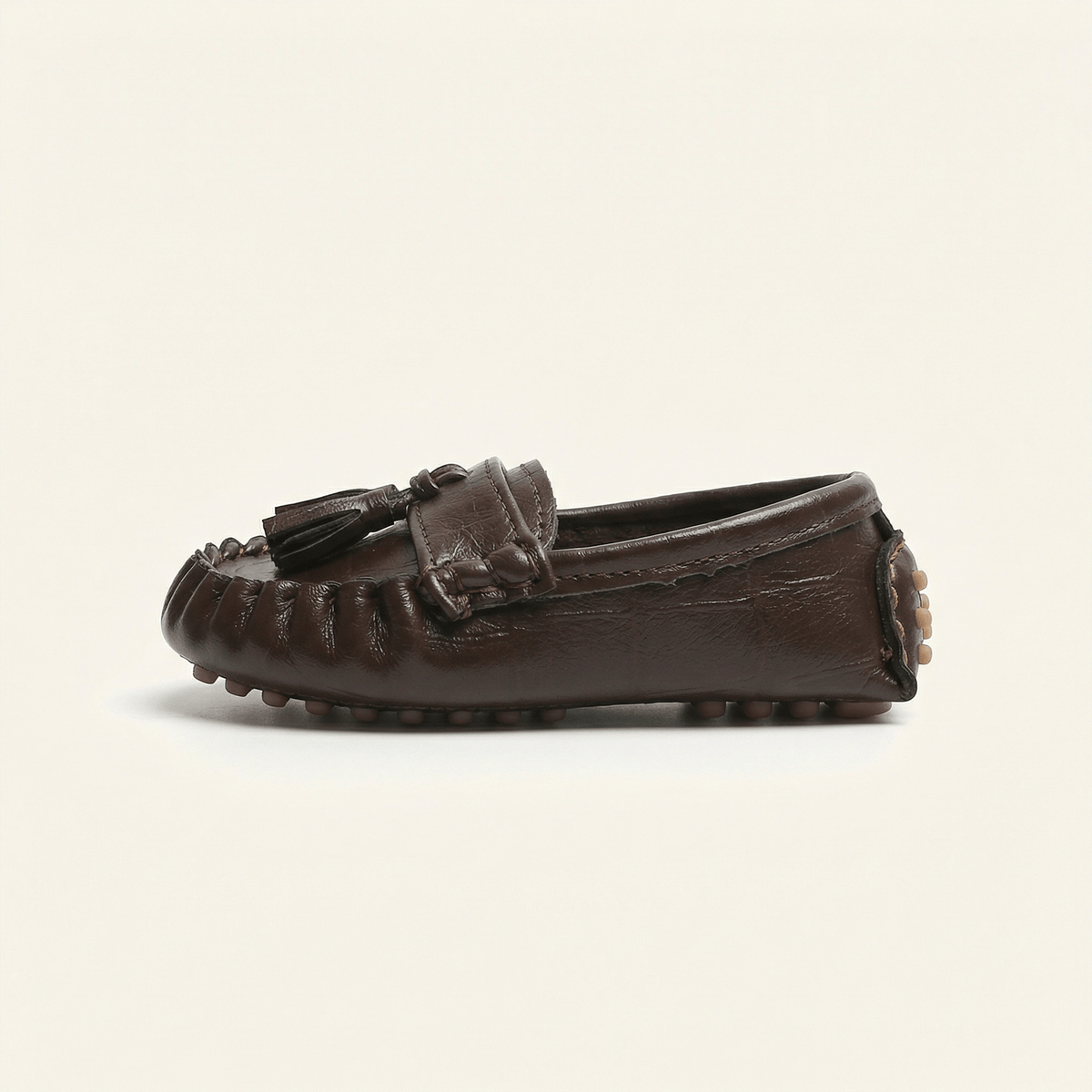 Kids' Tassel Loafer with Pebbled Sole
