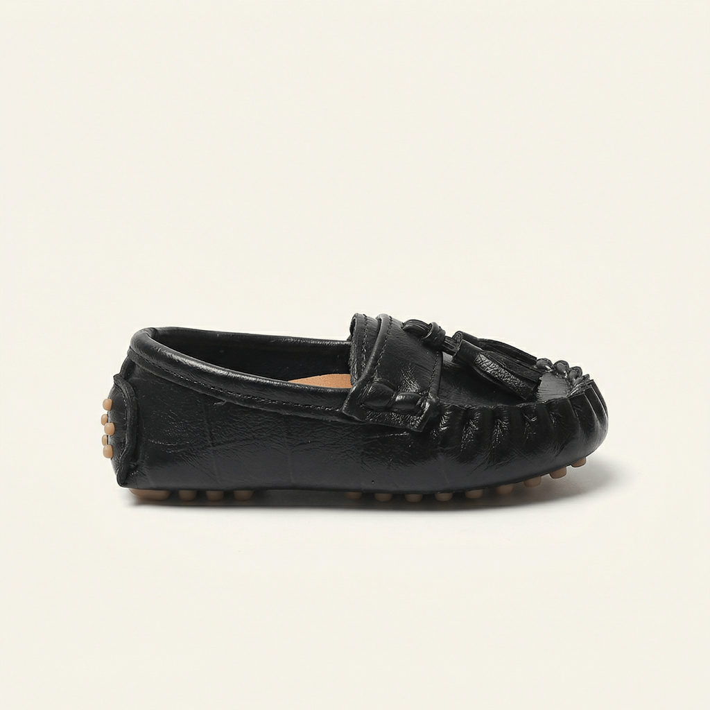 Kids' Tassel Loafer with Pebbled Sole