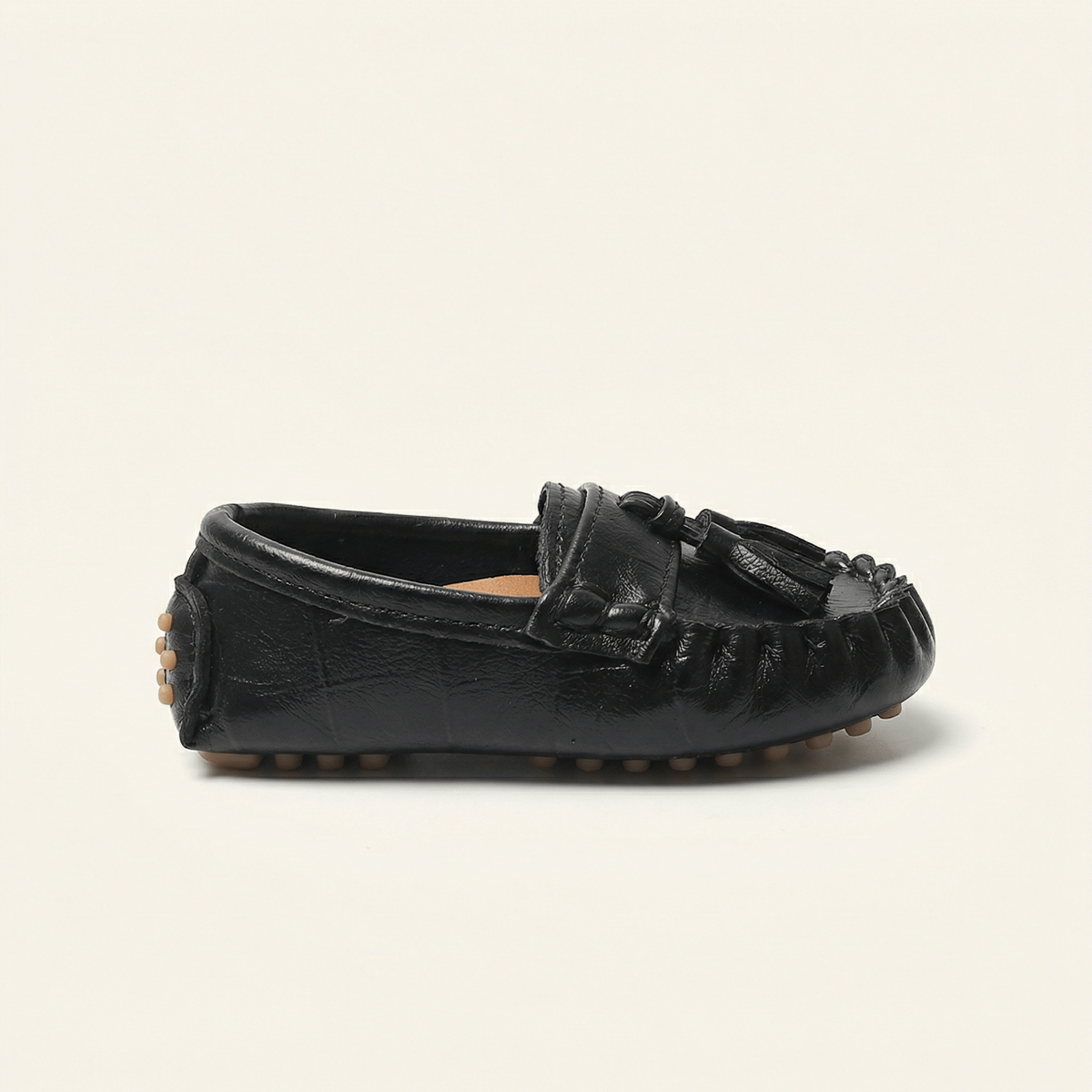 Kids' Tassel Loafer with Pebbled Sole