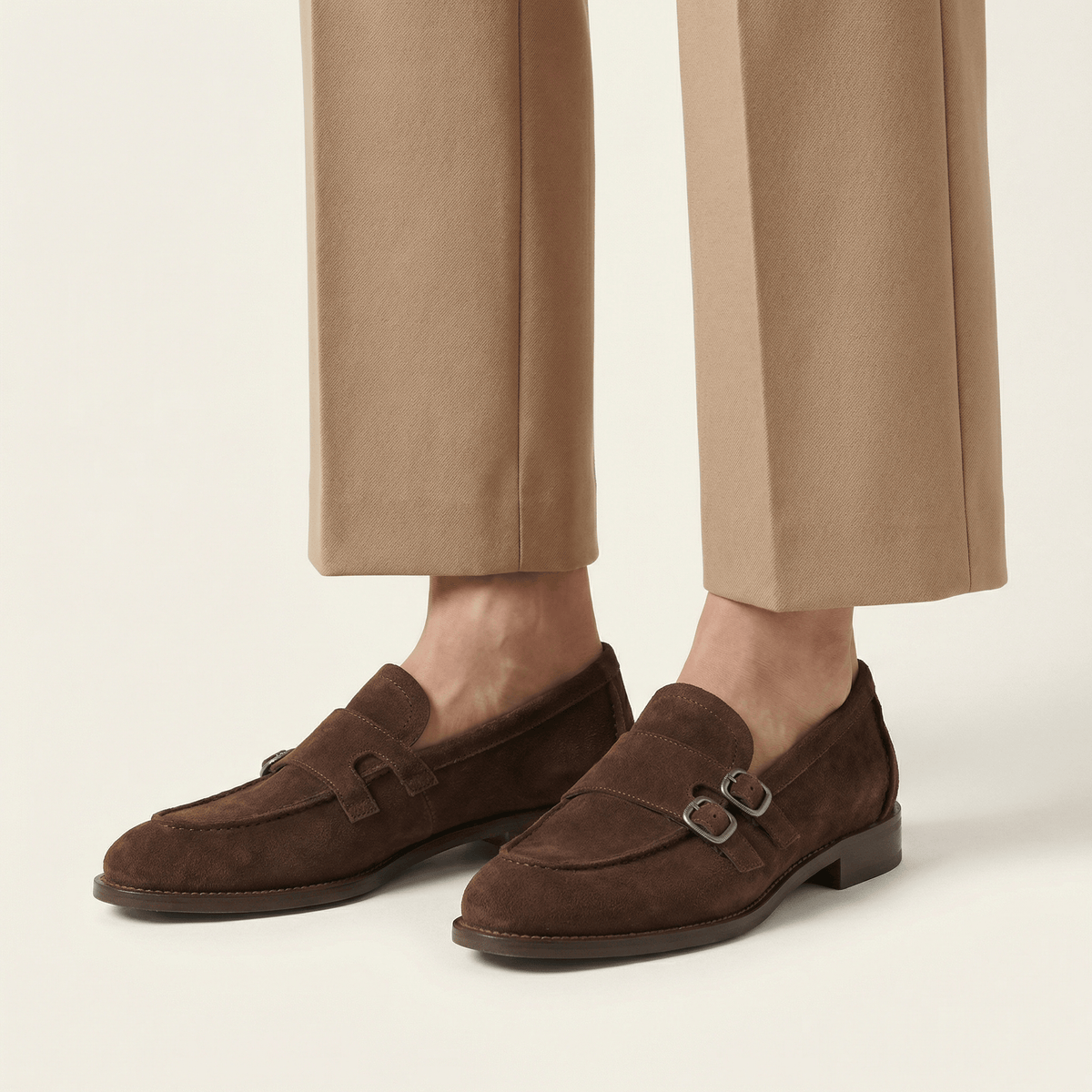 Women's Double-Buckle Low-Heel Loafer