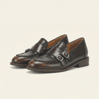 Women's Double-Buckle Low-Heel Loafer