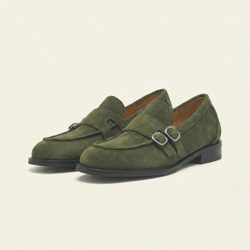 Women's Double-Buckle Low-Heel Loafer
