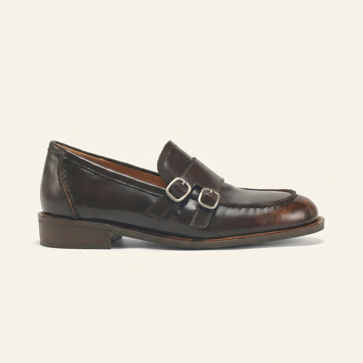 Women's Double-Buckle Low-Heel Loafer