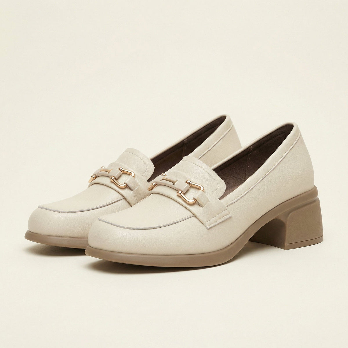 Women's Heeled Leather Bit Loafer