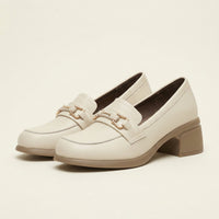 Women's Heeled Leather Bit Loafer