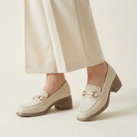 Women's Heeled Leather Bit Loafer
