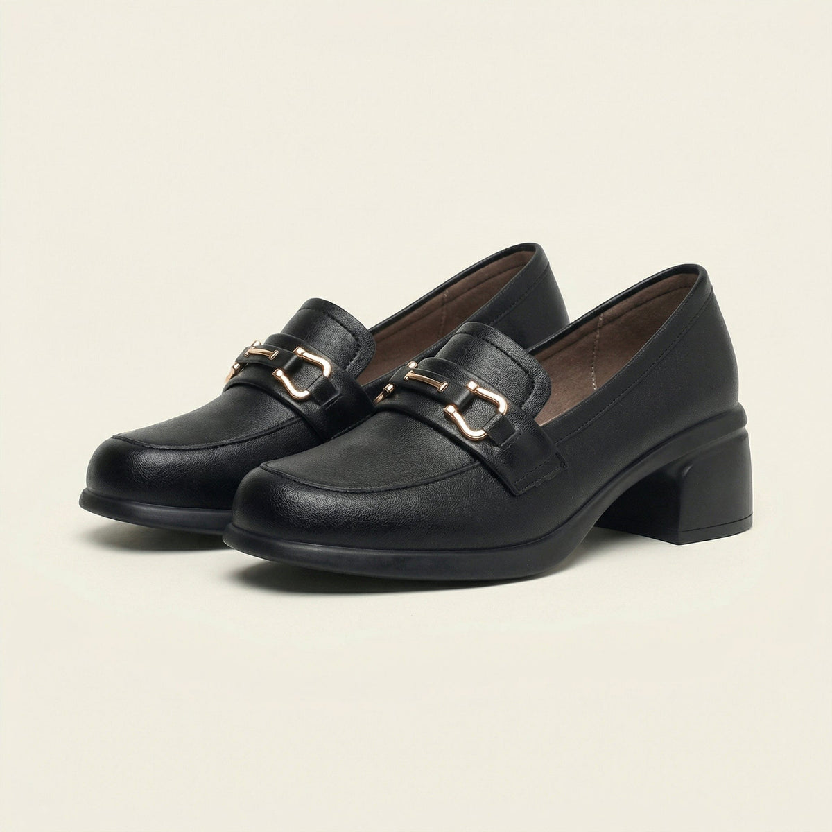 Women's Heeled Leather Bit Loafer