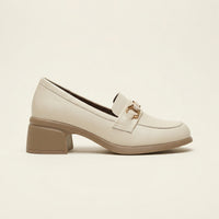 Women's Heeled Leather Bit Loafer
