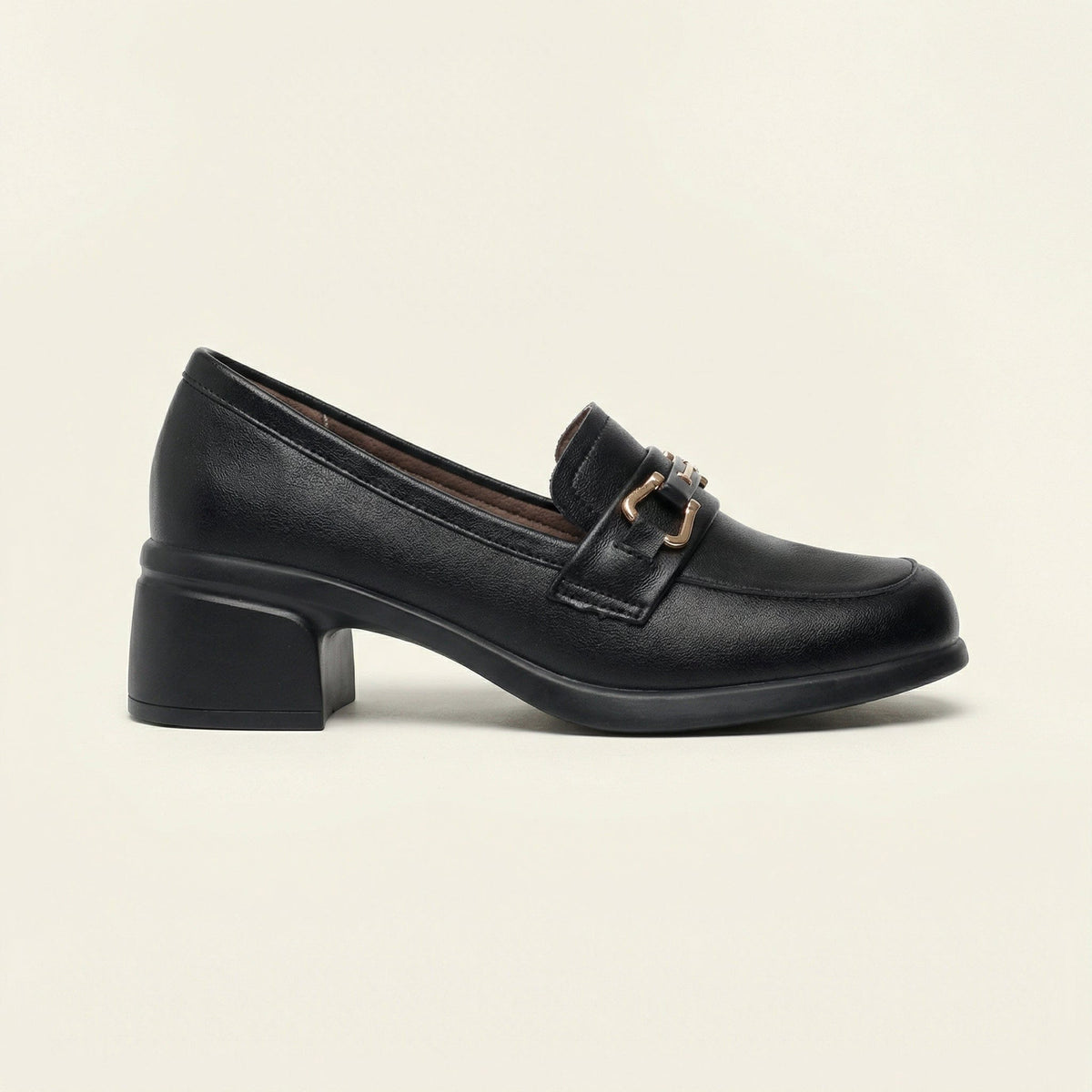 Women's Heeled Leather Bit Loafer