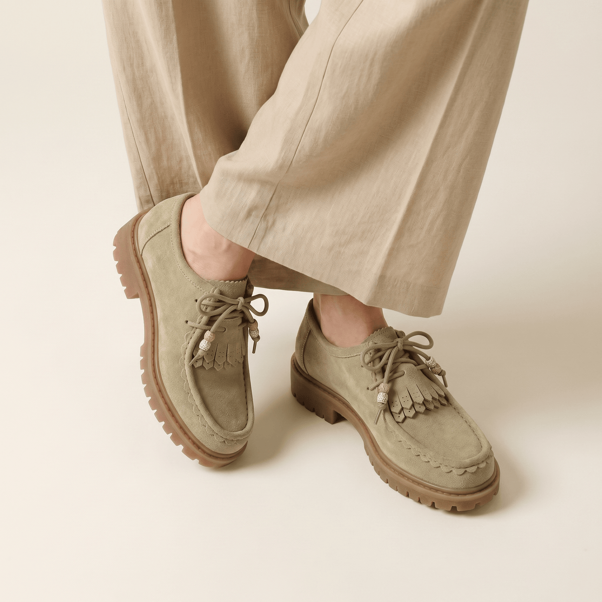 Women's Suede Wedge Loafer