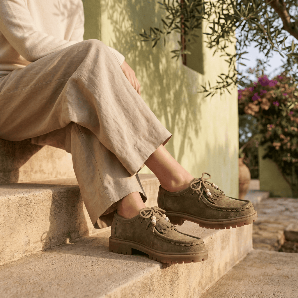 Women's Suede Wedge Loafer