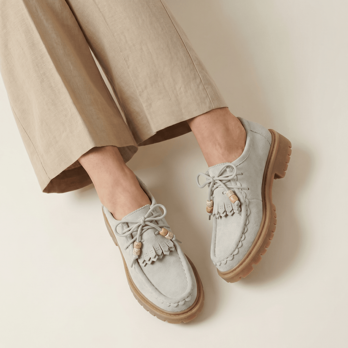 Women's Suede Wedge Loafer