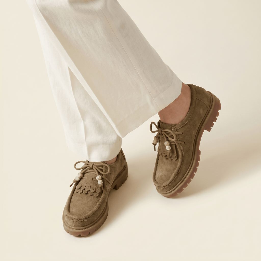 Women's Suede Wedge Loafer