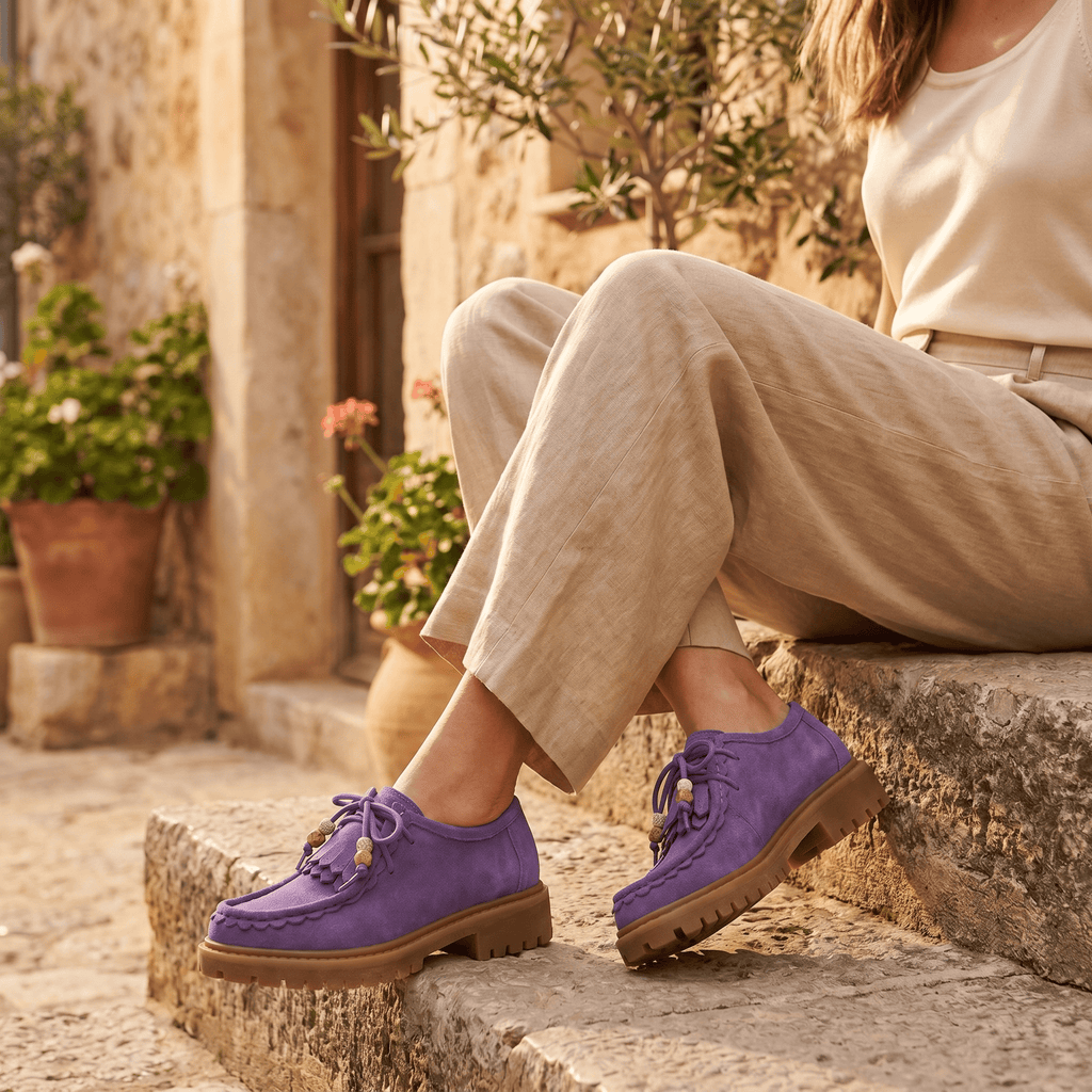 Women's Suede Wedge Loafer
