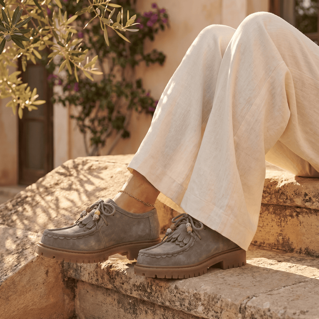Women's Suede Wedge Loafer