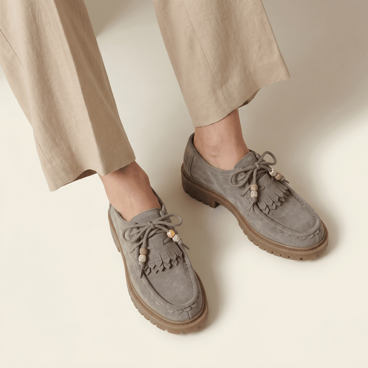 Women's Suede Wedge Loafer