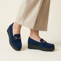 Women's Suede Wedge Bit Loafer