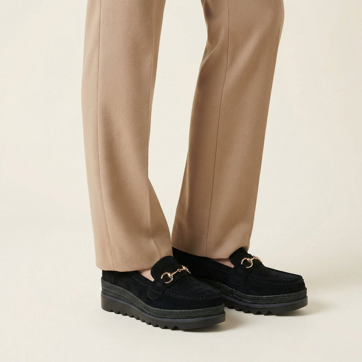 Women's Suede Wedge Bit Loafer