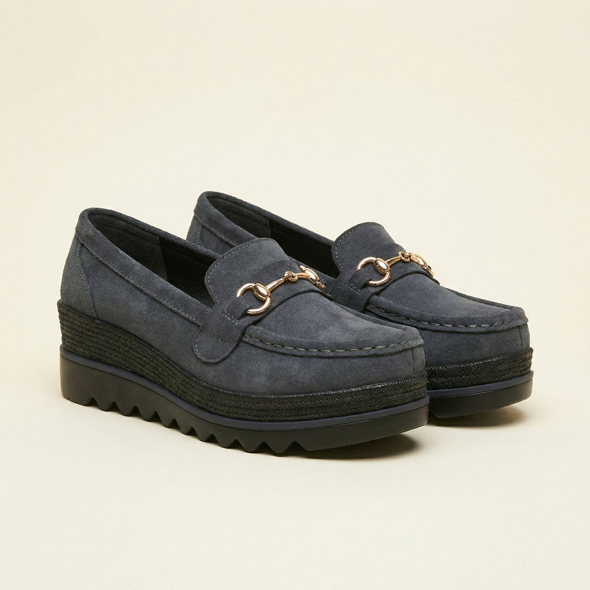 Women's Suede Wedge Bit Loafer