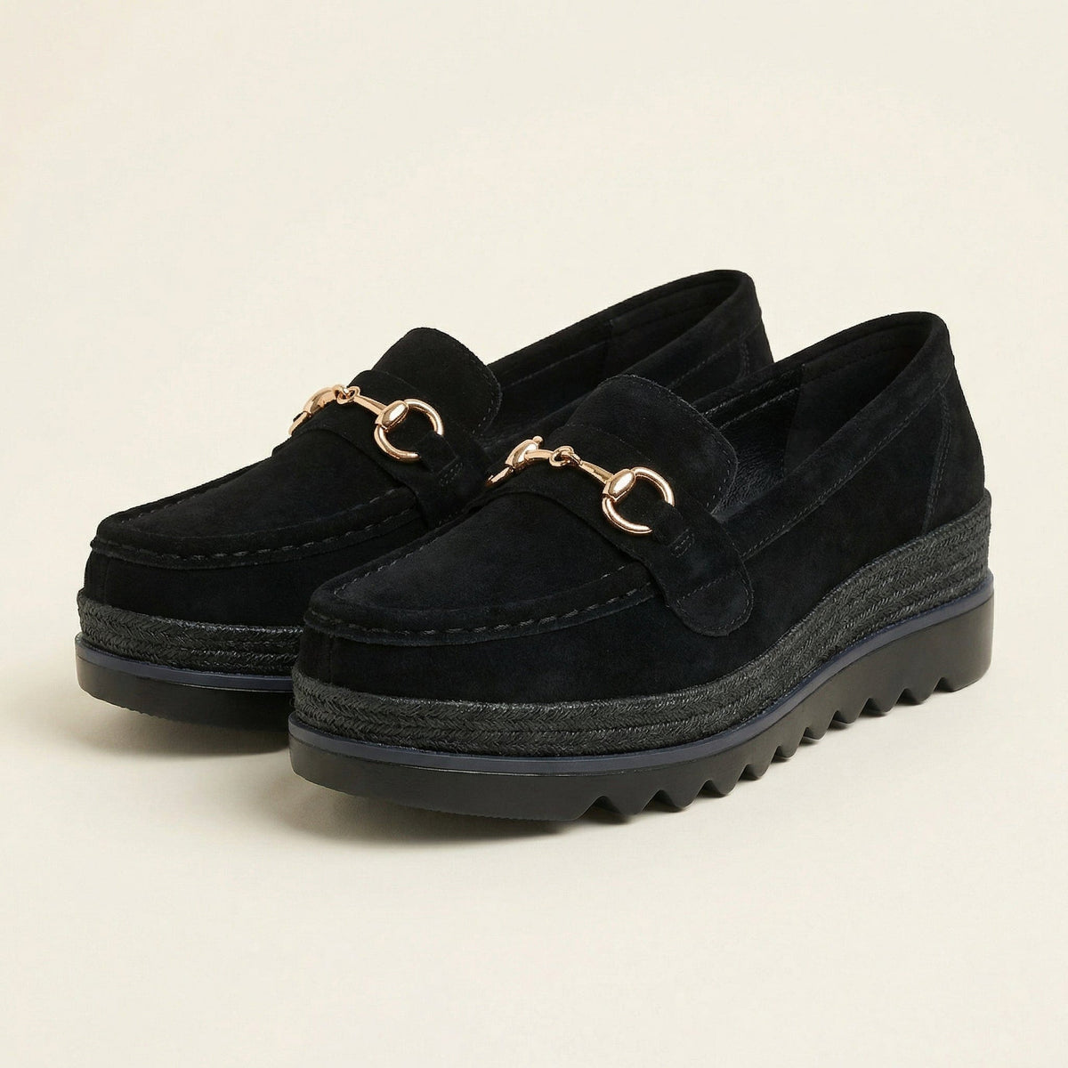 Women's Suede Wedge Bit Loafer