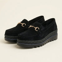 Women's Suede Wedge Bit Loafer
