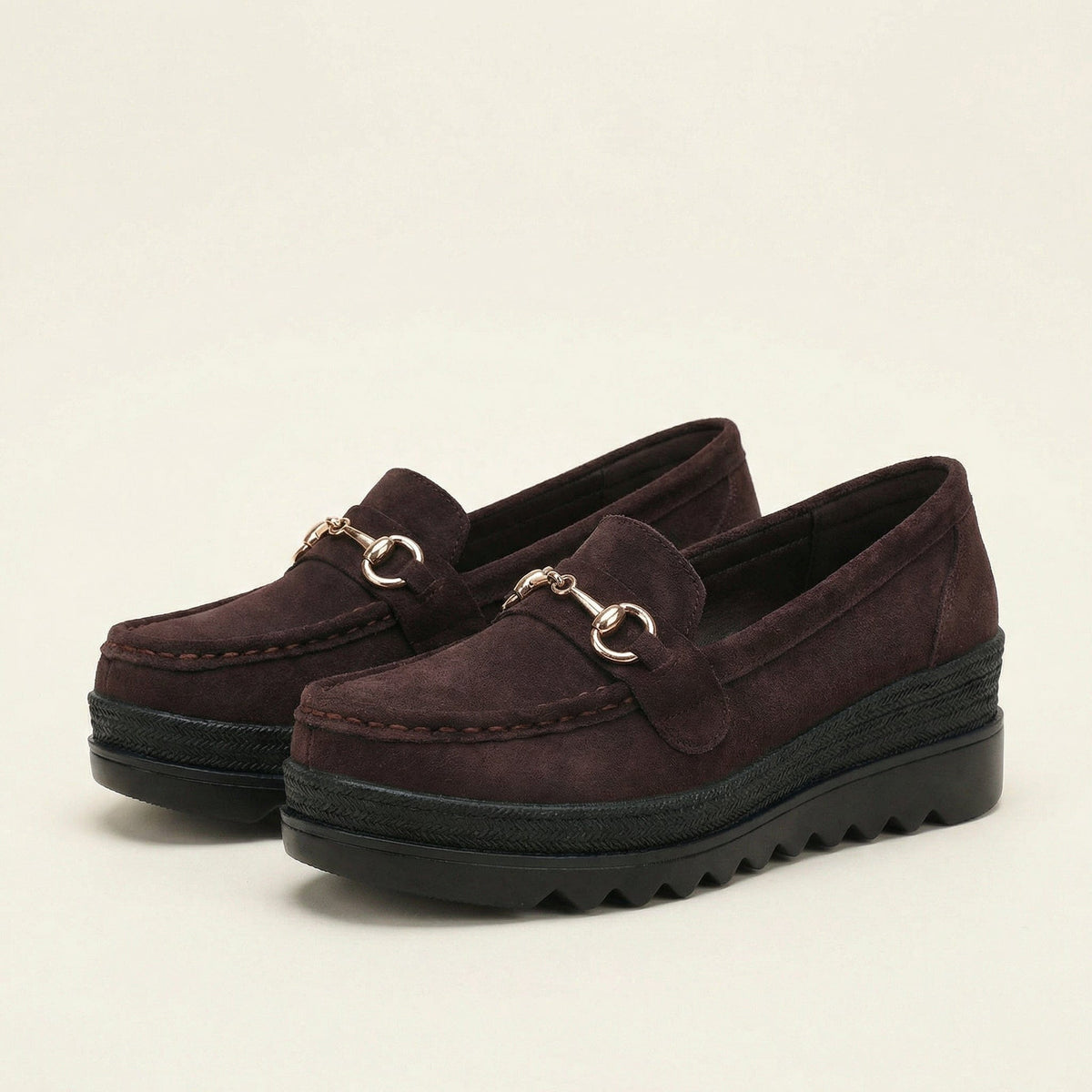 Women's Suede Wedge Bit Loafer