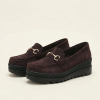 Women's Suede Wedge Bit Loafer