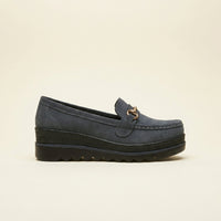 Women's Suede Wedge Bit Loafer
