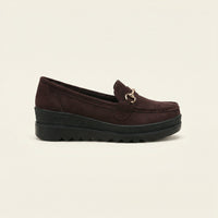Women's Suede Wedge Bit Loafer