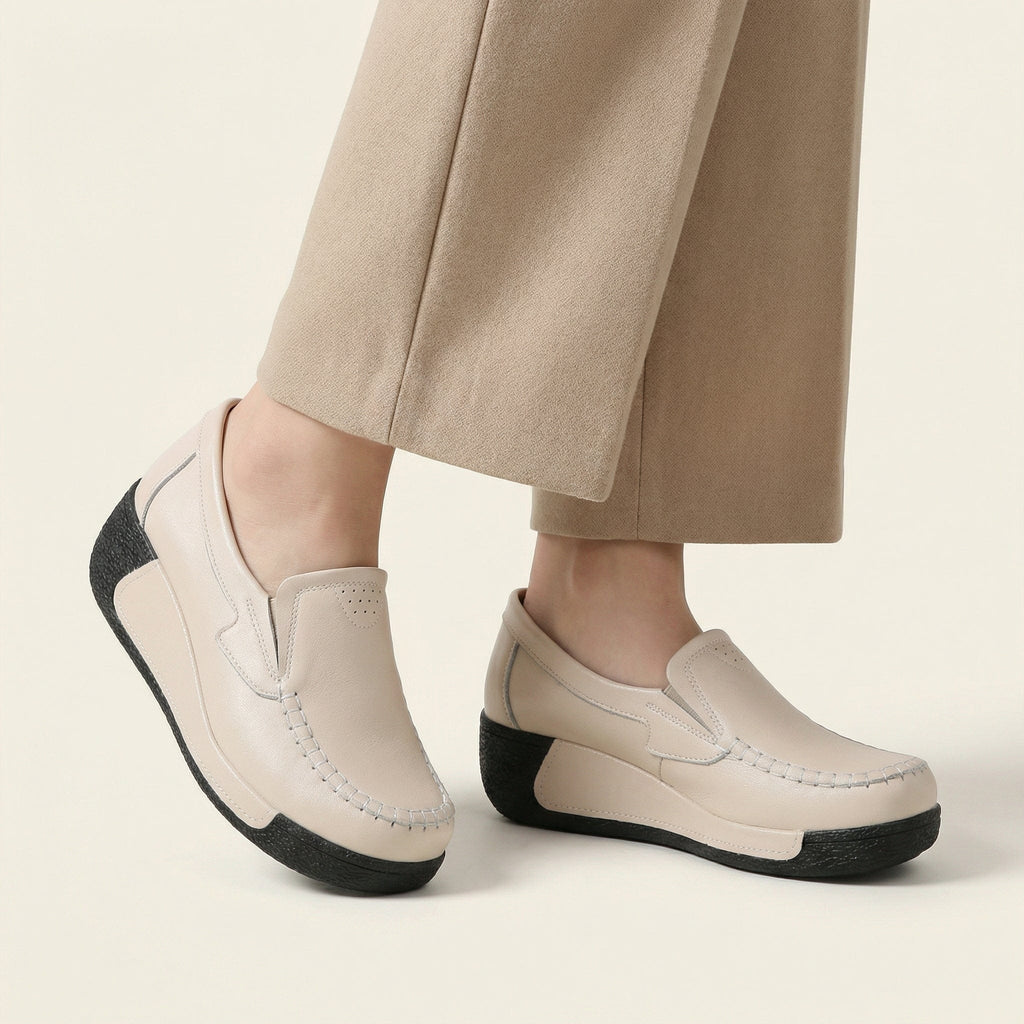 Women's Leather Wedge Loafer