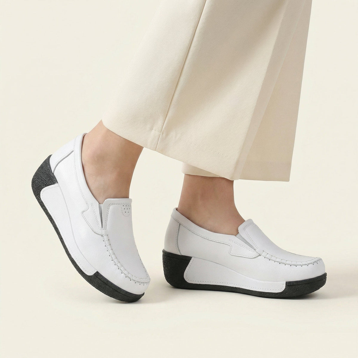 Women's Leather Wedge Loafer