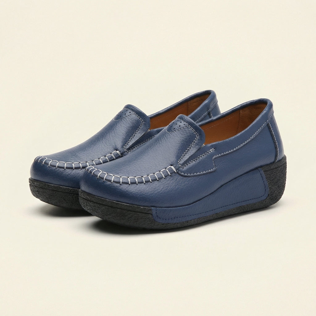 Women's Leather Wedge Loafer