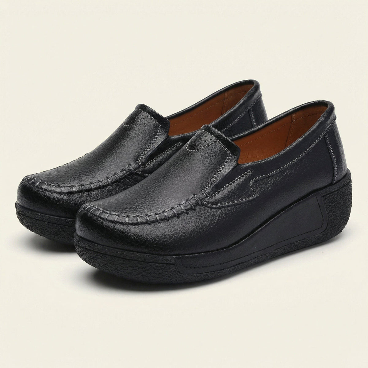 Women's Leather Wedge Loafer