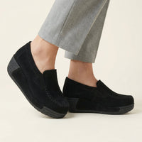 Women's Velvet-Touch Leather Wedge Loafer