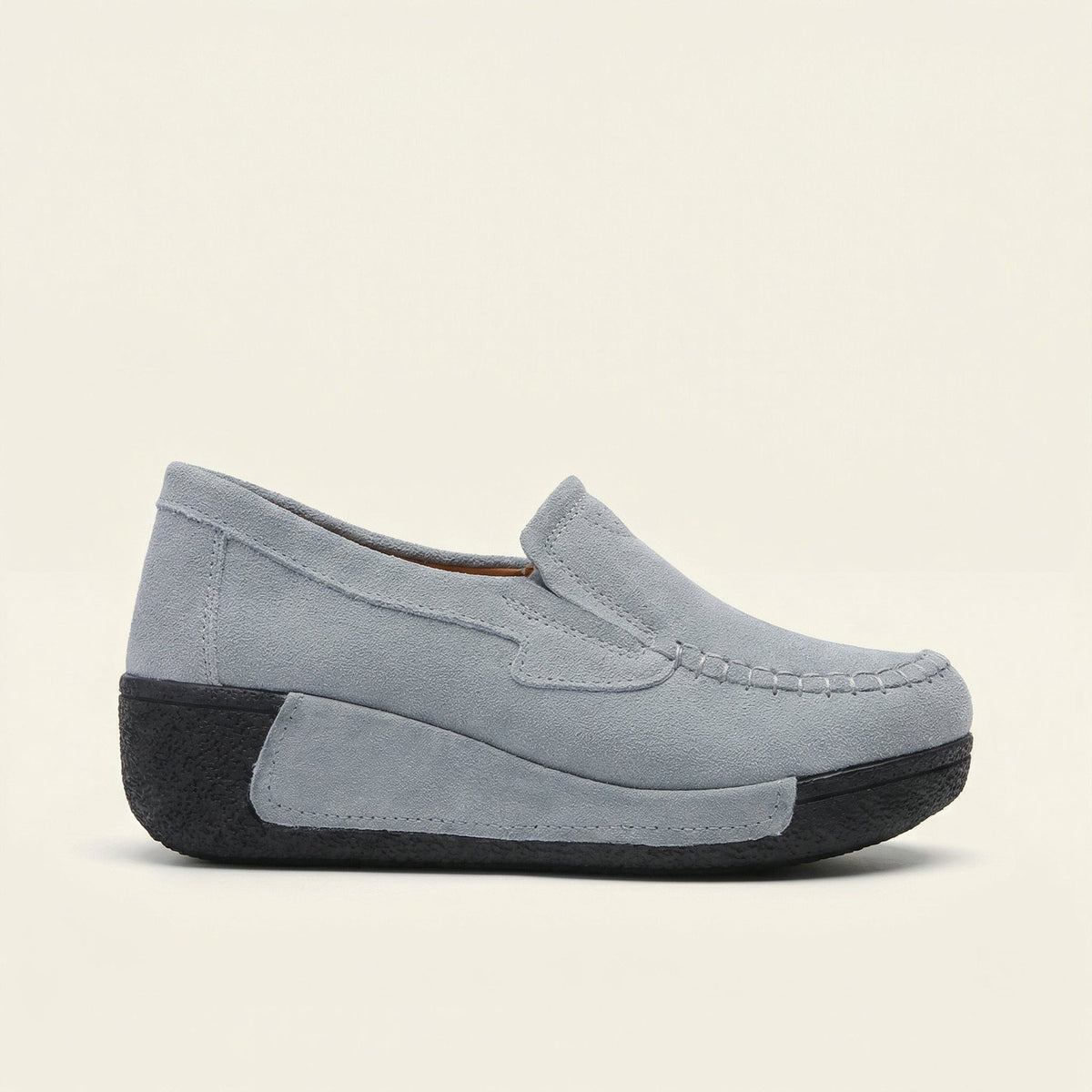 Women's Velvet-Touch Leather Wedge Loafer