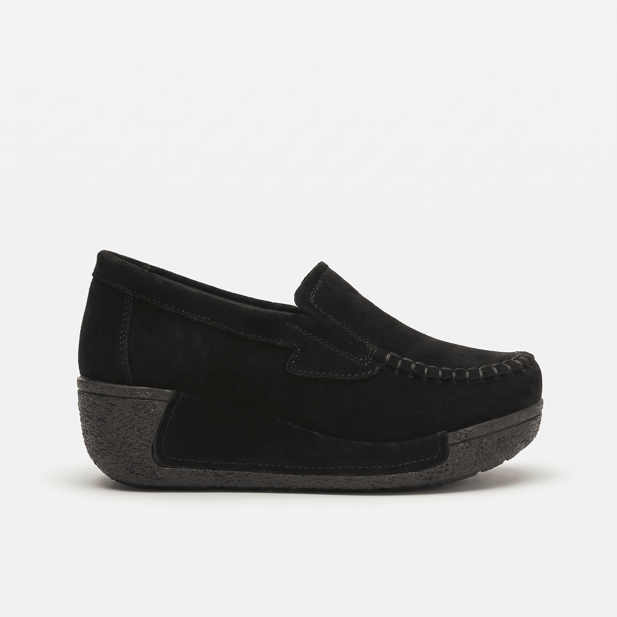 Women's Velvet-Touch Leather Wedge Loafer