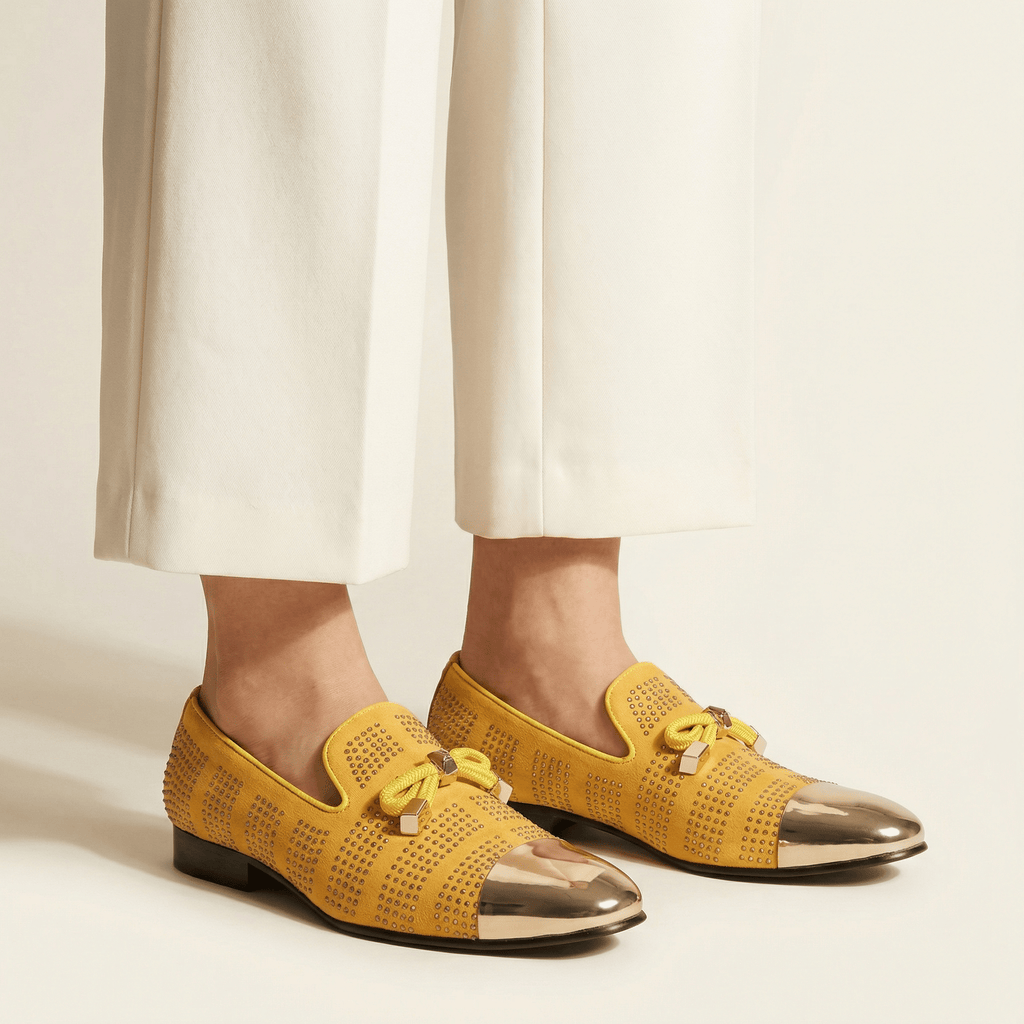 Women's Glitter Dress Loafer with Metal Toe