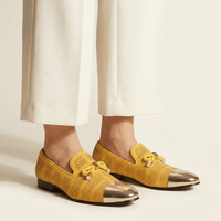 Women's Glitter Dress Loafer with Metal Toe