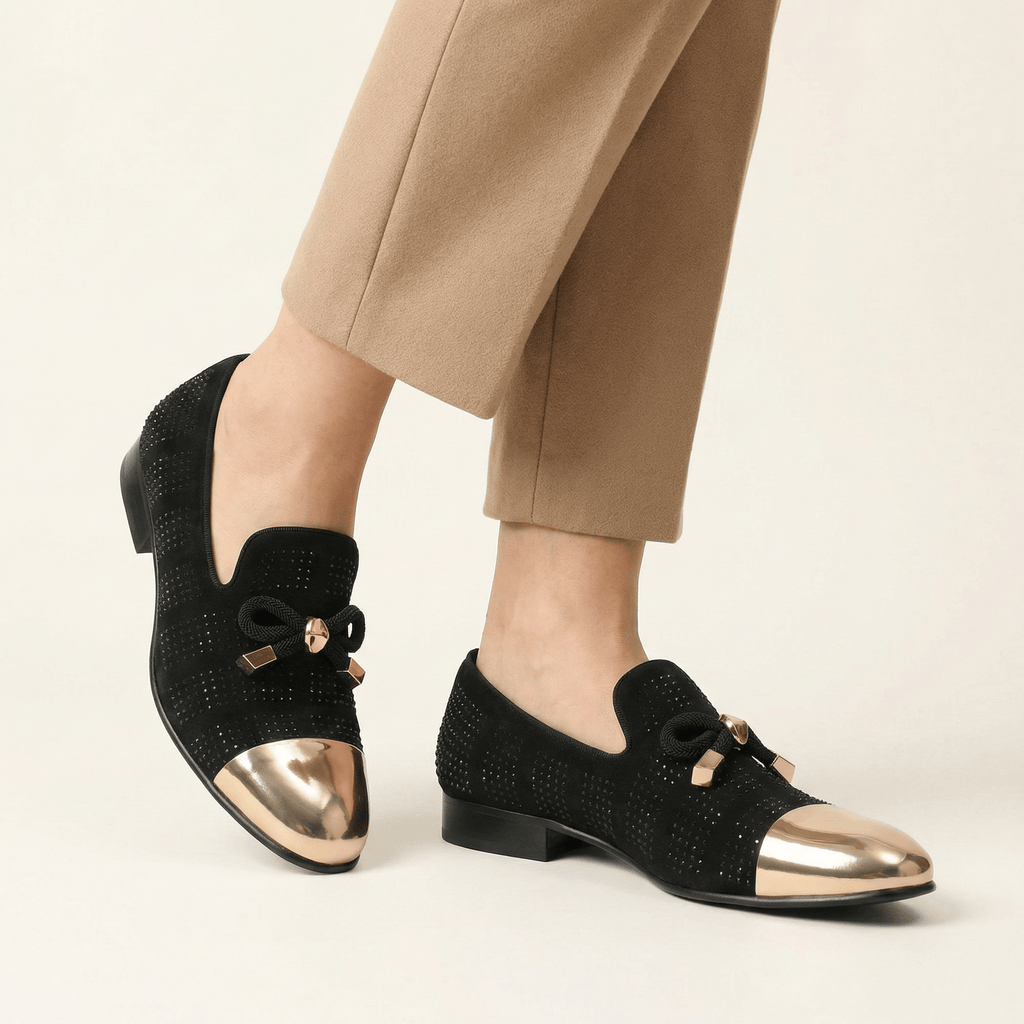 Women's Glitter Dress Loafer with Metal Toe