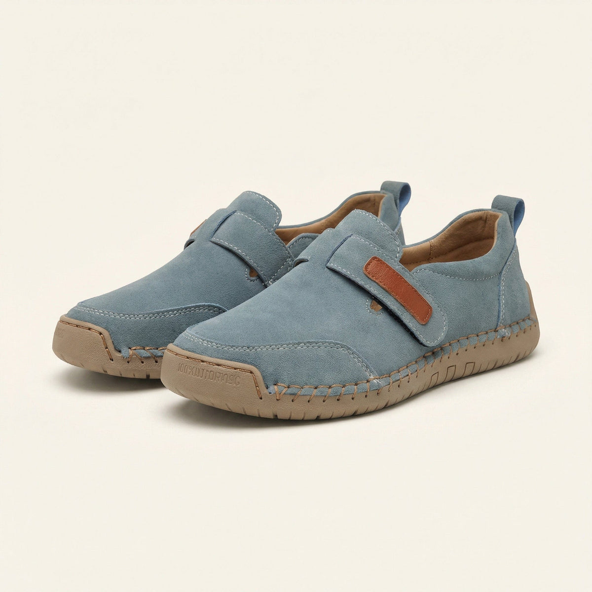 Women's Faux Suede Loafer with Contrast Stitching