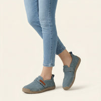 Women's Faux Suede Loafer with Contrast Stitching