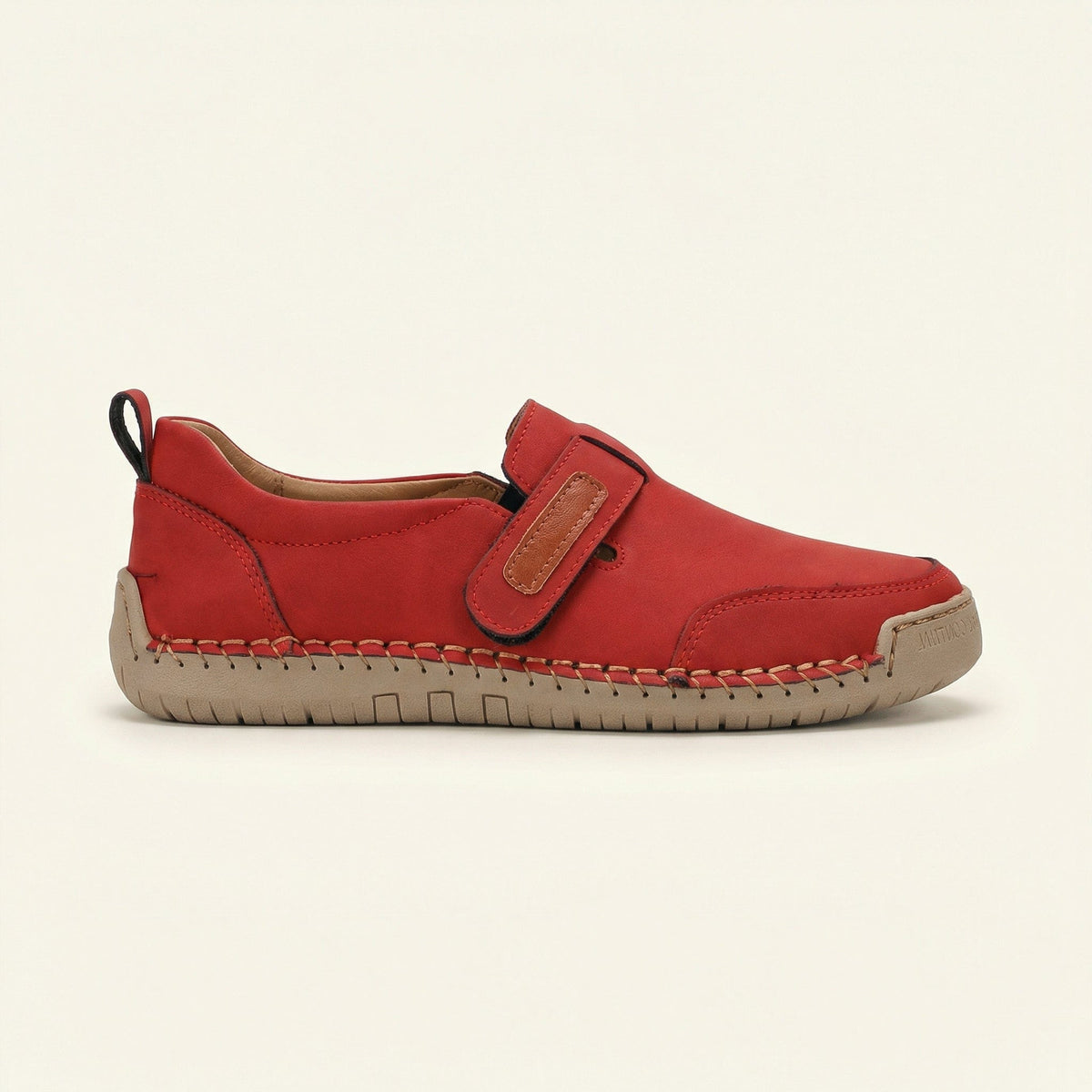 Women's Faux Suede Loafer with Contrast Stitching