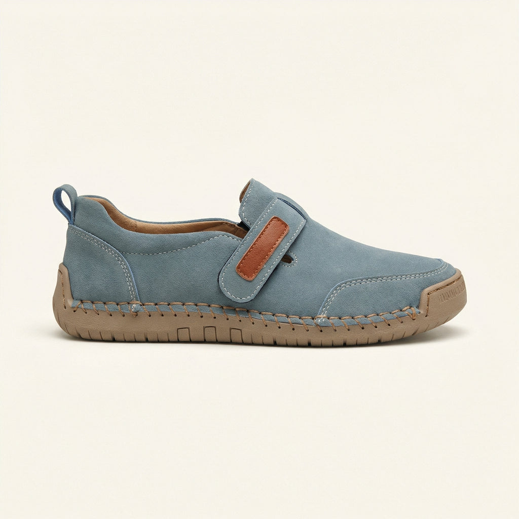 Women's Faux Suede Loafer with Contrast Stitching