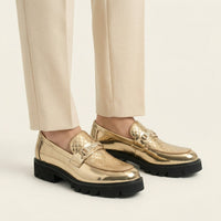 Unisex Metallic Platform Loafer