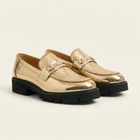 Unisex Metallic Platform Loafer