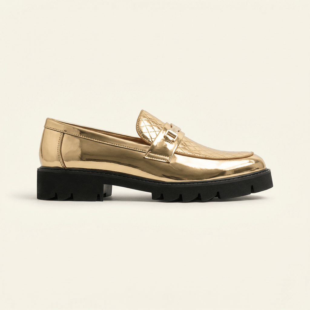 Unisex Metallic Platform Loafer