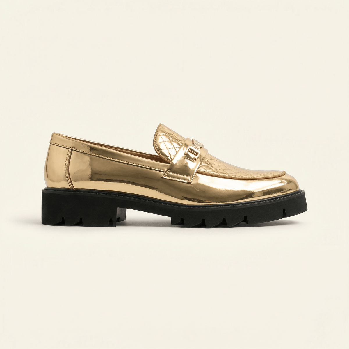 Unisex Metallic Platform Loafer