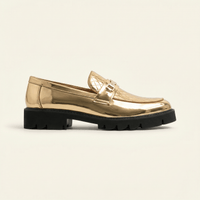 Unisex Metallic Platform Loafer