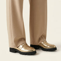 Unisex Metallic Platform Loafer