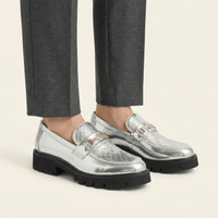 Unisex Metallic Platform Loafer